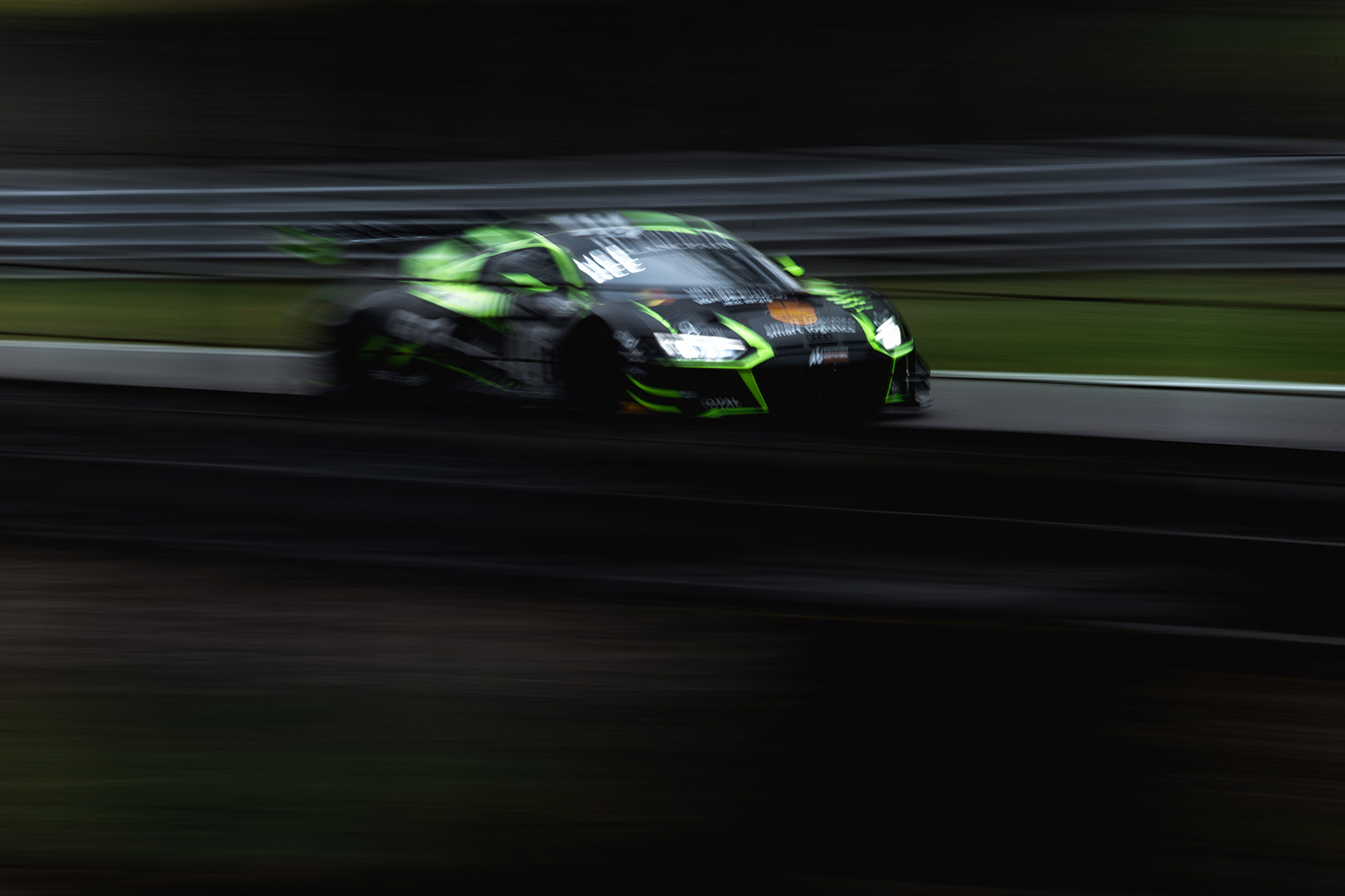 An Audi R8 Panning in Autodromo Nazionale Monza at Blancpain Gt Series