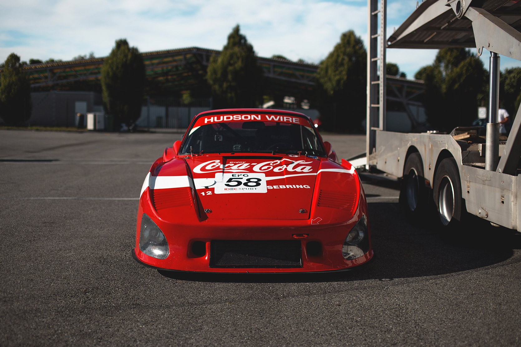 A Porsche 935 Kremer K3 in the paddock of Autodromo Nazionale Monza at Monza Historic
